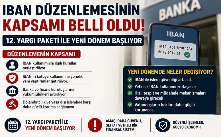 IBAN Düzenlemesinin Kapsamı Belli Oldu! 12. Yargı Paketi ile Yeni Dönem Başlıyor