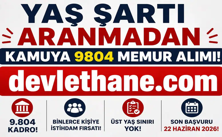 Yaş Sınırı Aranmadan 9 Bin 804 Personel Alımı! Başvurular 22 Haziran'da Sona Eriyor