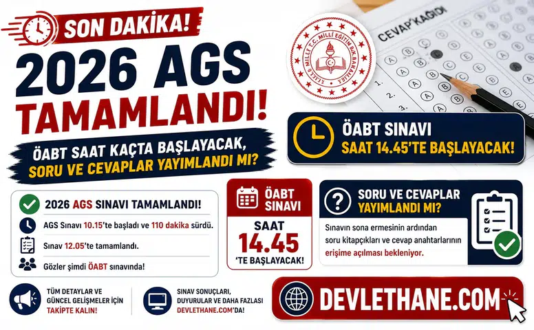 2026 AGS Tamamlandı! ÖABT Saat Kaçta Başlayacak, Soru ve Cevaplar Yayımlandı mı?