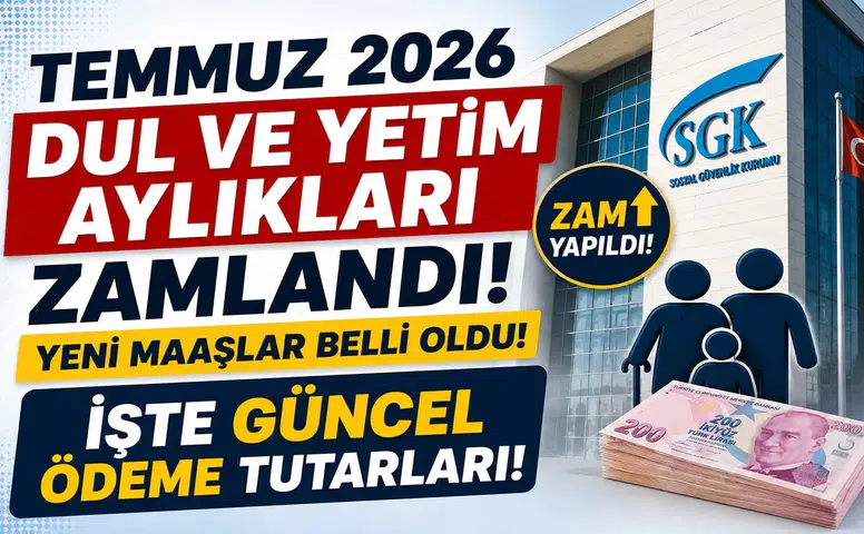 Temmuz 2026 Dul ve Yetim Aylıkları Zamlandı! Yeni Maaşlar Belli Oldu: İşte Güncel Ödeme Tutarları