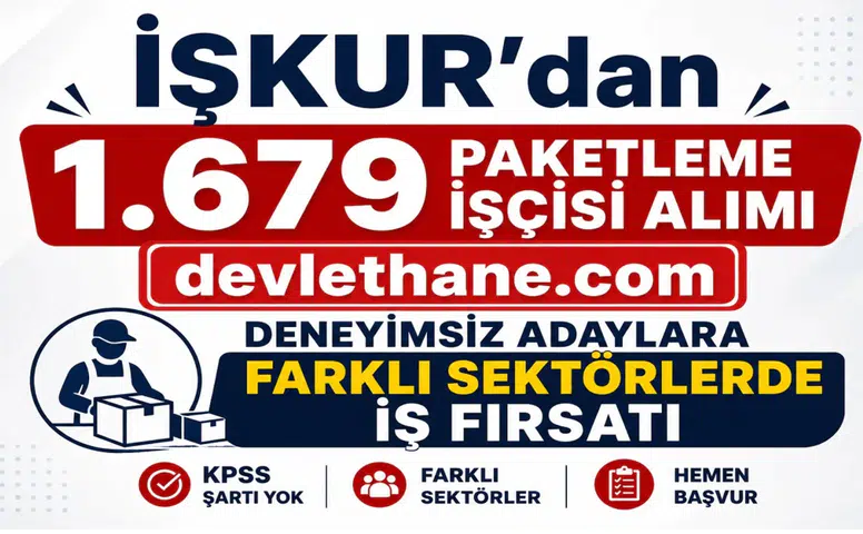 İŞKUR’dan 1.679 Paketleme İşçisi Alımı: Deneyimsiz Adaylara Farklı Sektörlerde İş Fırsatı