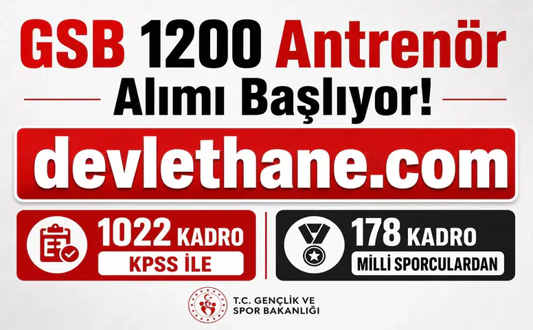 GSB 1200 Antrenör Alımı Başlıyor! 1022 Kadro KPSS ile, 178 Kadro Milli Sporculardan Alınacak