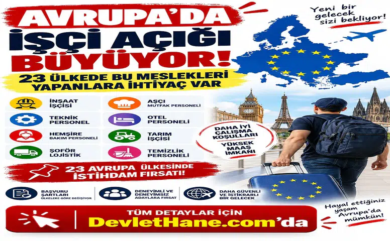 Avrupa’da İşçi Açığı Büyüyor! 23 Ülkede Bu Meslekleri Yapanlara İhtiyaç Var