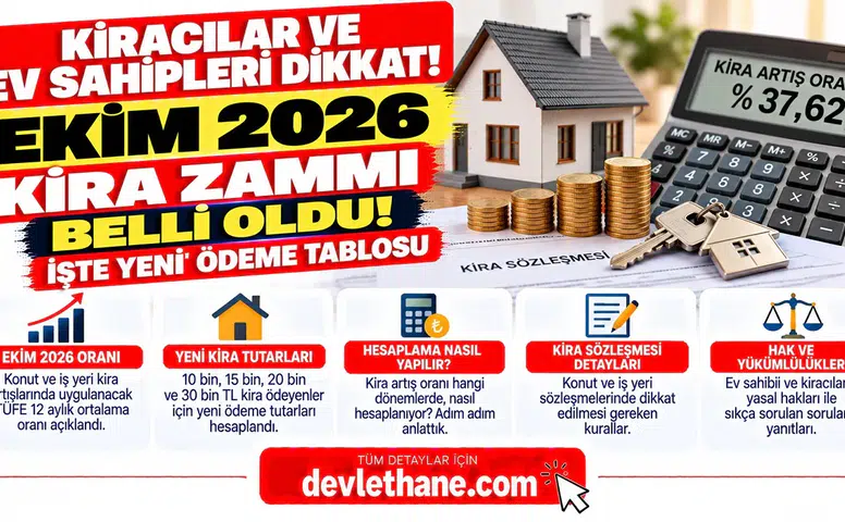 Kiracılar ve Ev Sahipleri Dikkat! Ekim Kira Zammı Belli Oldu, İşte Yeni Ödeme Tablosu
