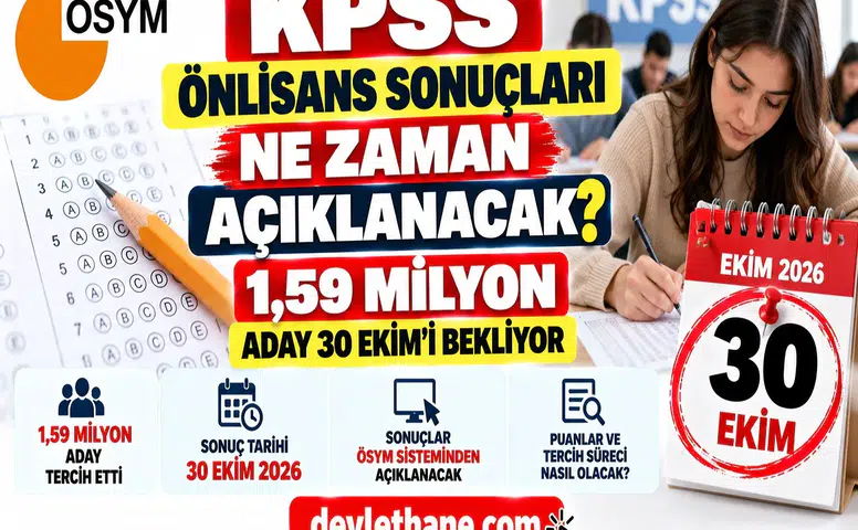 KPSS Önlisans Sonuçları Ne Zaman Açıklanacak? 1,59 Milyon Aday 30 Ekim'i Bekliyor