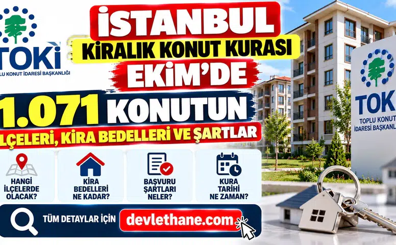 TOKİ İstanbul Kiralık Konut Kurası Ekim'de: 1.071 Konutun İlçeleri, Kira Bedelleri ve Şartlar