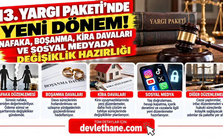 13. Yargı Paketi'nde Yeni Dönem! Nafaka, Boşanma, Kira Davaları ve Sosyal Medyada Değişiklik Hazırlığı