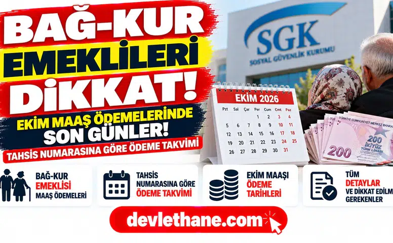 Bağ-Kur emeklileri dikkat: Ekim maaş ödemelerinde son günler, tahsis numarasına göre takvim
