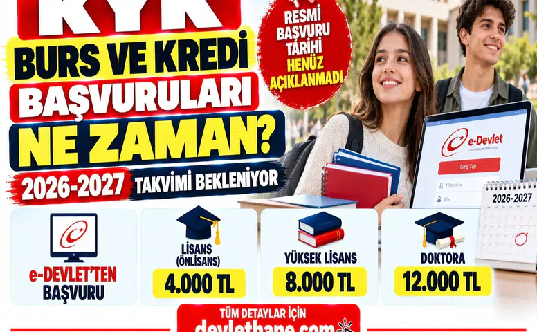 KYK Burs ve Kredi Başvuruları Ne Zaman Başlayacak? 2026-2027 Başvuru Takvimi ve Tutarlar