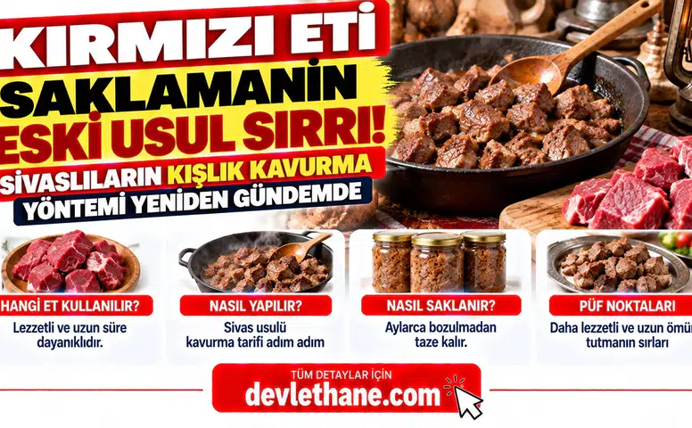 Kırmızı Eti Saklamanın Eski Usul Sırrı! Sivaslıların Kışlık Kavurma Yöntemi Yeniden Gündemde