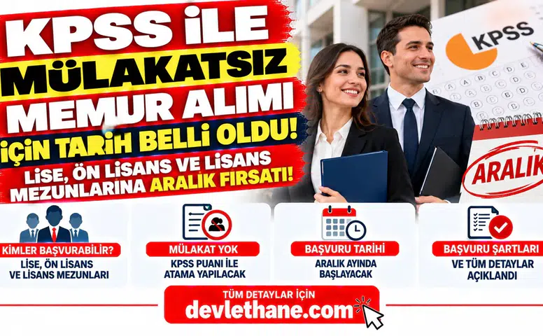 KPSS ile Mülakatsız Memur Alımı İçin Tarih Belli Oldu! Lise, Ön Lisans ve Lisans Mezunlarına Aralık Fırsatı