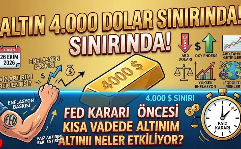 Altın 4.000 dolar sınırında: Fed kararı öncesi kısa vadede altını neler etkiliyor?