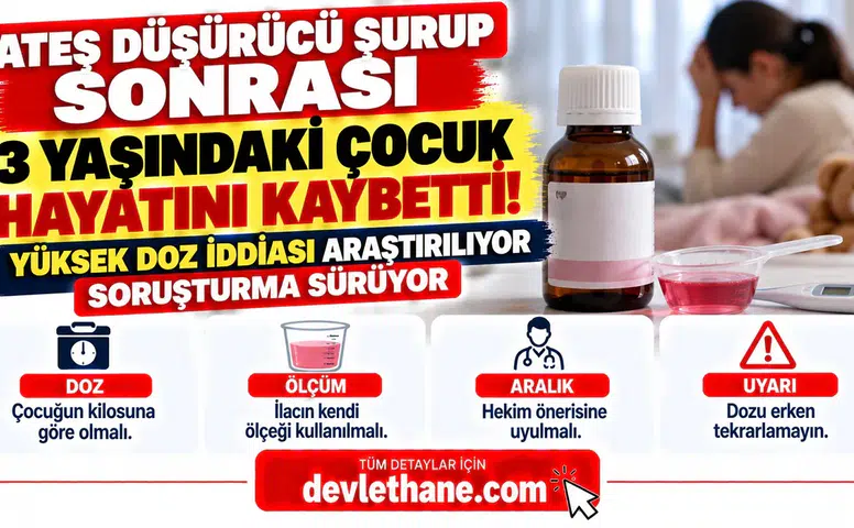Ateş Düşürücü Şurup Sonrası 3 Yaşındaki Çocuk Hayatını Kaybetti! Ailelere Kritik Uyarı