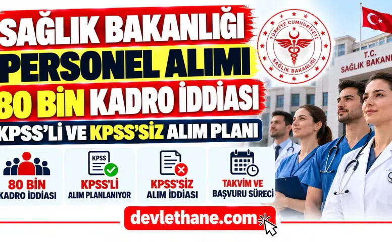 Sağlık Bakanlığı Personel Alımı: 80 Bin Kadro İddiası, KPSS'li ve KPSS'siz Alım Planı