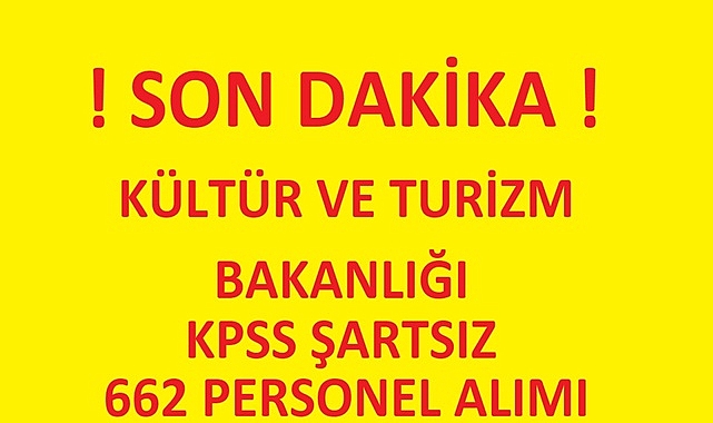 Kültür Bakanlığı 28 İlde 662 TYP Personel Alımı Yapacak